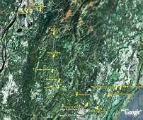 Скачать (открыть) снимок формата 'Google Earth' местности, где проходил маршрут, с обозначениями основных мест стоянок, 4800х2831, 2.6 Мб